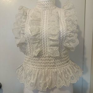 Lace material, small size, white color